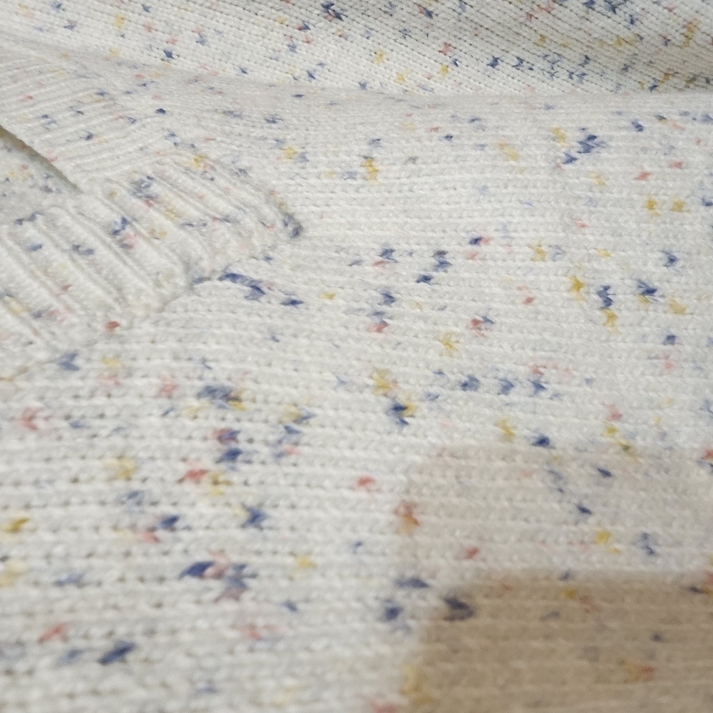 Ricki's Cream Speckled V Neck Sweater Size XL - Picture 5 of 9